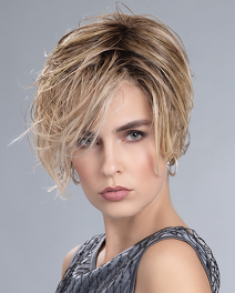 Topper 20cm włosy naturalne i termoodporne, ciepły siwy bez odrostu REAL