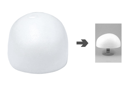 PÓŁGŁÓWEK STYROPIANOWY BIAŁY